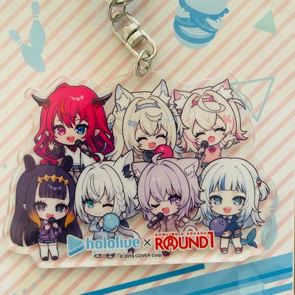 New HOLOLIVE X ROUND 1 Hololive Key chain Duo Set - Picture 5 of 5